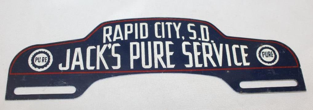 Pure Oil Co Rapid City SD License Plate Topper (1 of 2)