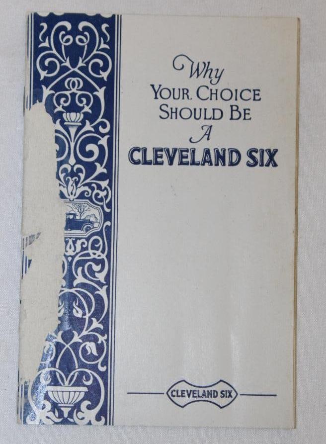 1924 Chandler Cleveland Six Sales Brochure Book: 6" x 4"