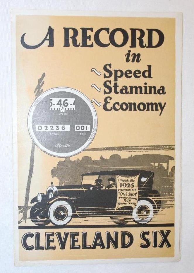 1925 Chandler Cleveland Six Sales Brochure Book: 9" x 6"