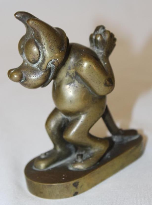 Felix the Cat Automobile Radiator Mascot Hood Ornament: 3" x 4" x 1.5"