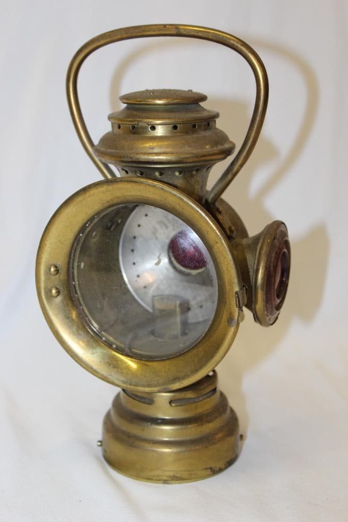 Brass Neverout Motorcycle Bicycle Lamp Light (1 of 6)