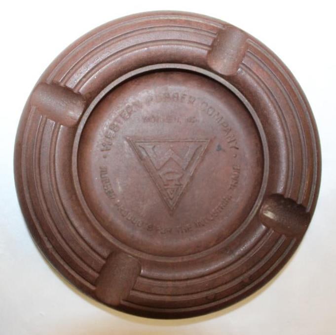 Western Rubber Company Advertising Tire Ashtray: 6" diameter