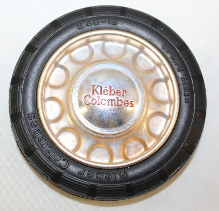 Kleber Colombes Advertising Tire Ashtray: 3.5" diameter