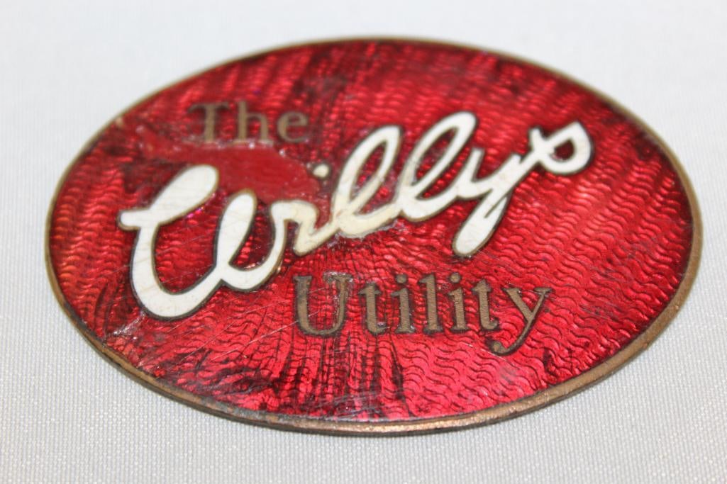 1913-1915 Willys Commercial Utility Truck Radiator Emblem Badge (1 of 2)
