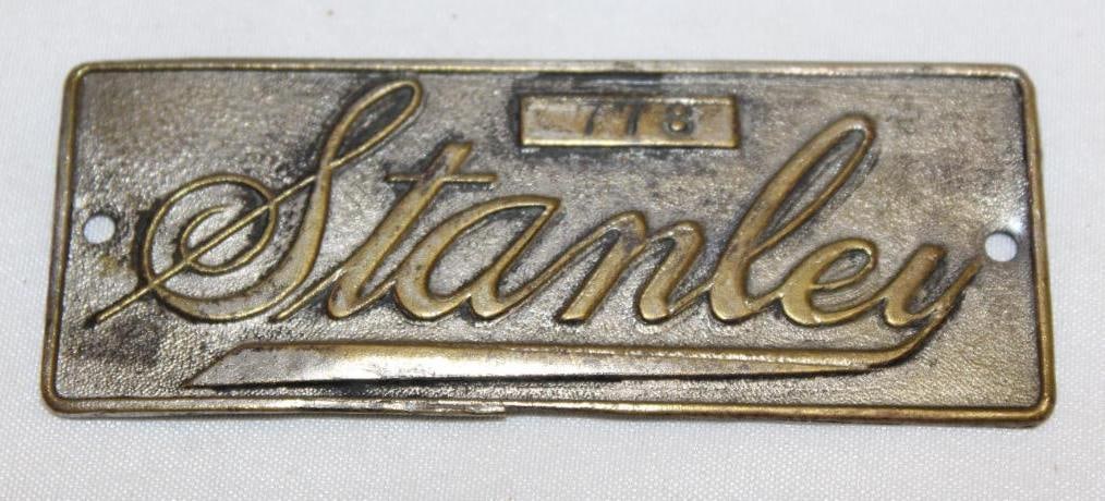 Stanley Steamcar Serial Number Data Tag Emblem (1 of 2)