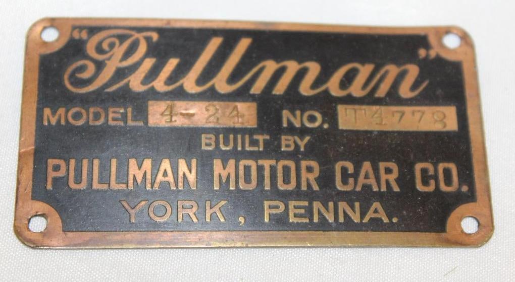 Brass Pullman Serial Number Data Tag Emblem (1 of 2)