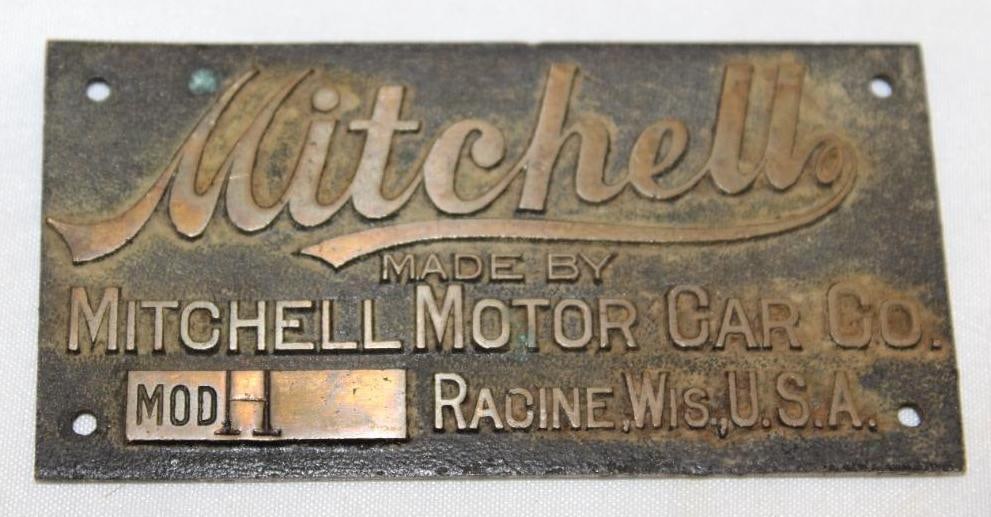 Brass Mitchell Serial Number Data Tag Emblem (1 of 2)