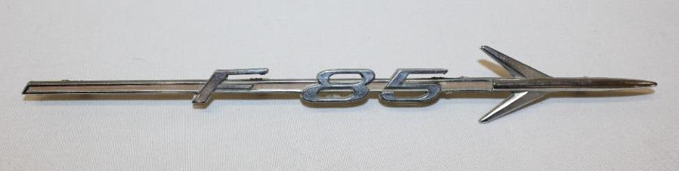 1960's Oldsmobile Cutlass F-85 Emblem Badge: 10.75" x 1.25" x .75"