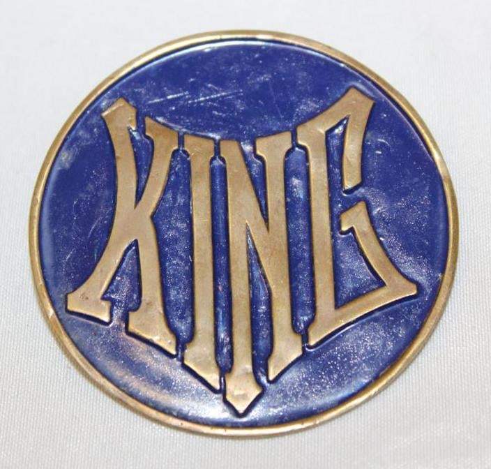 1910's King Motor Car Co Hubcap Emblem Badge (1 of 2)