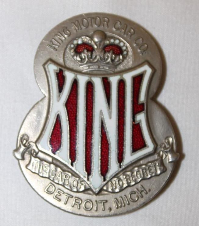 1917-1923 King Motor Car Co Radiator Emblem Badge (1 of 2)