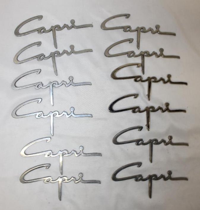 Group of 12 Lincoln Capri Emblem Scripts (1 of 4)
