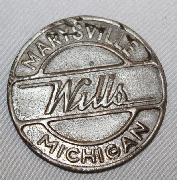 1921-1927 Wills Sainte Claire Hubcap Emblem Badge: 2" diameter