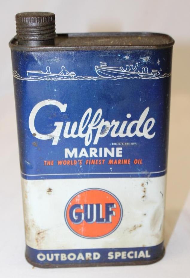 Gulfpride Marine 1 Quart Outboard Oil Can (1 of 4)