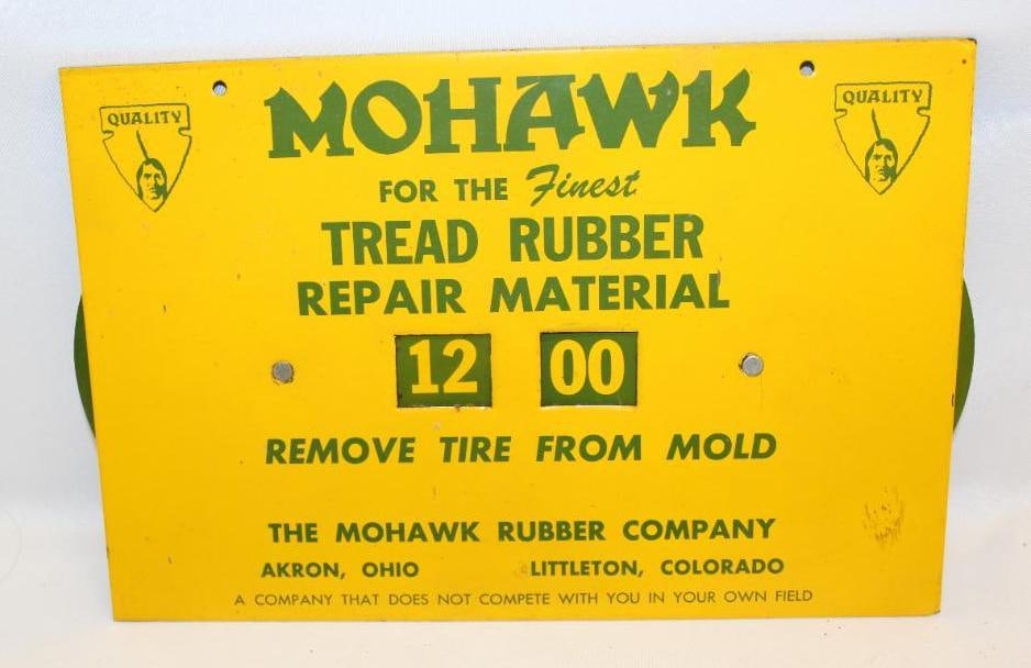Mohawk Tires Re-tread Timer Clock Display Sign (1 of 4)
