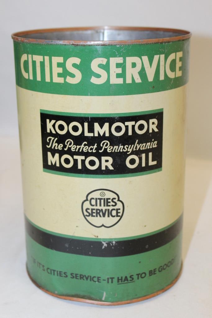Cities Service Koolmotor Metal 5 Quart Motor Oil Can (1 of 3)