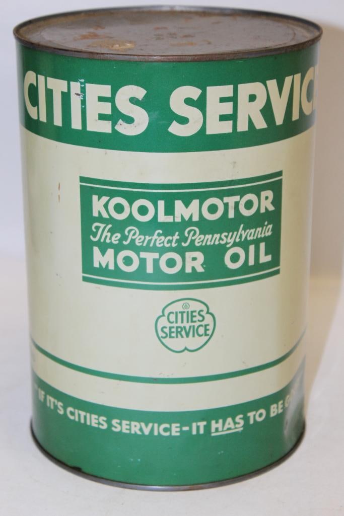 Cities Service Koolmotor Metal 5 Quart Motor Oil Can (1 of 3)