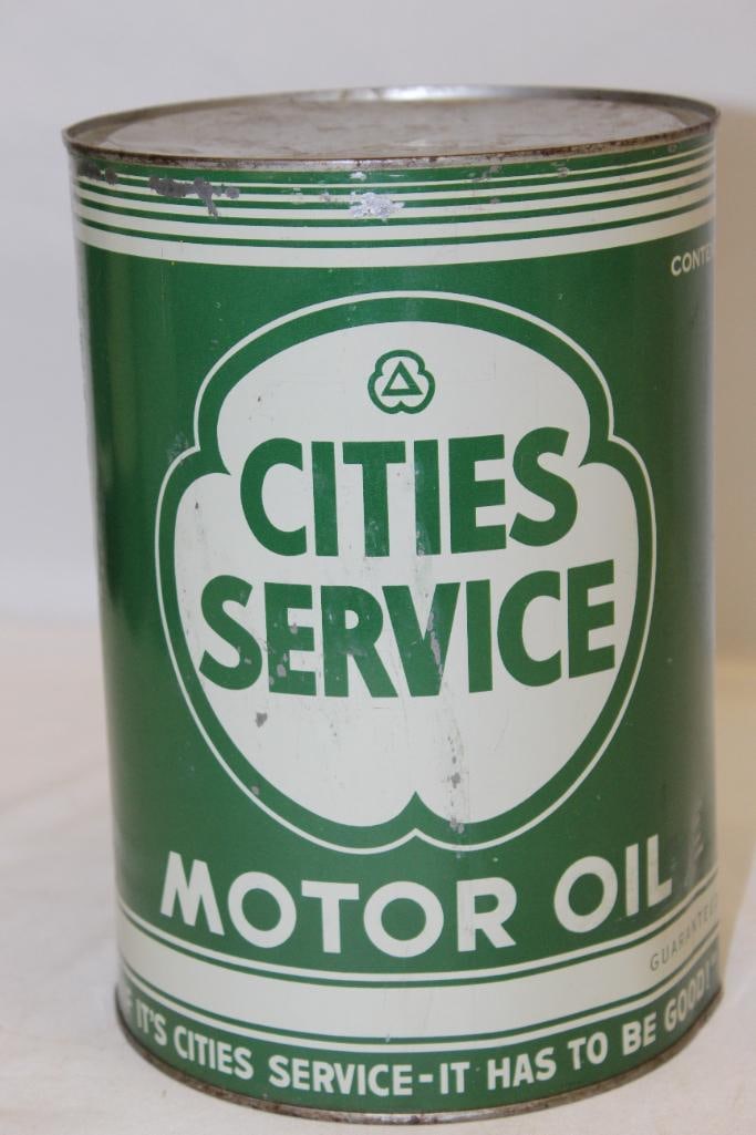 Cities Service Clover Metal 5 Quart Motor Oil Can (1 of 4)