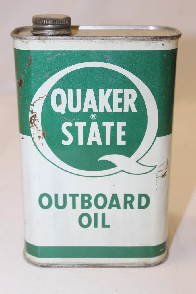 Quaker State 1 Quart Outboard Oil Can (1 of 4)