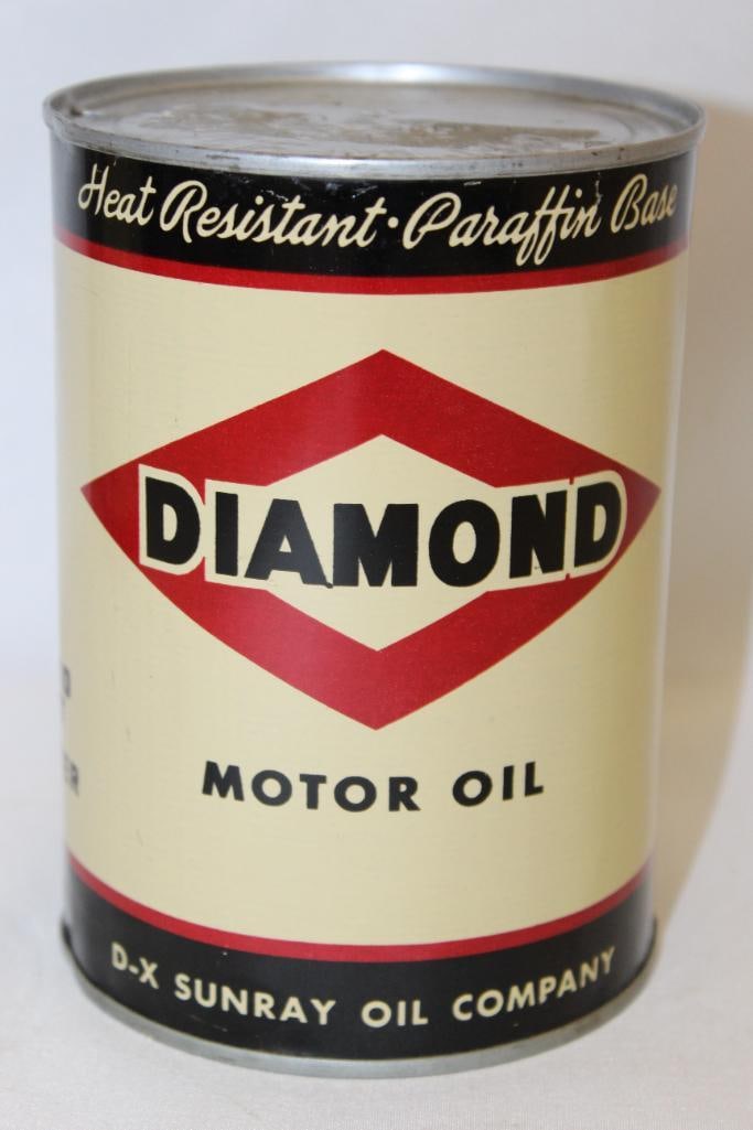 Diamond DX Metal  1 Quart Motor Oil Can (1 of 4)
