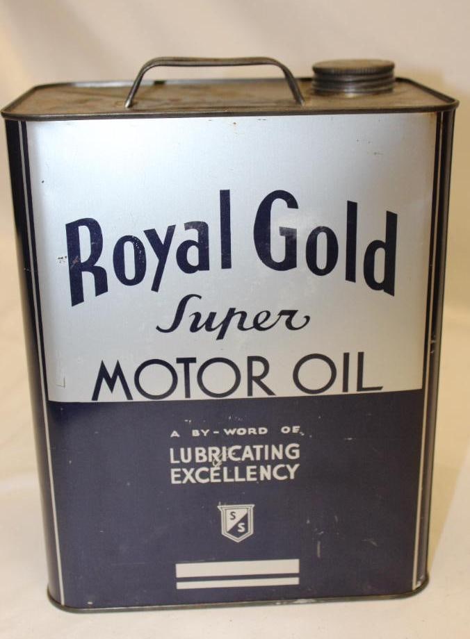 Royal Gold Super Two Gallon Motor Oil Can (1 of 4)