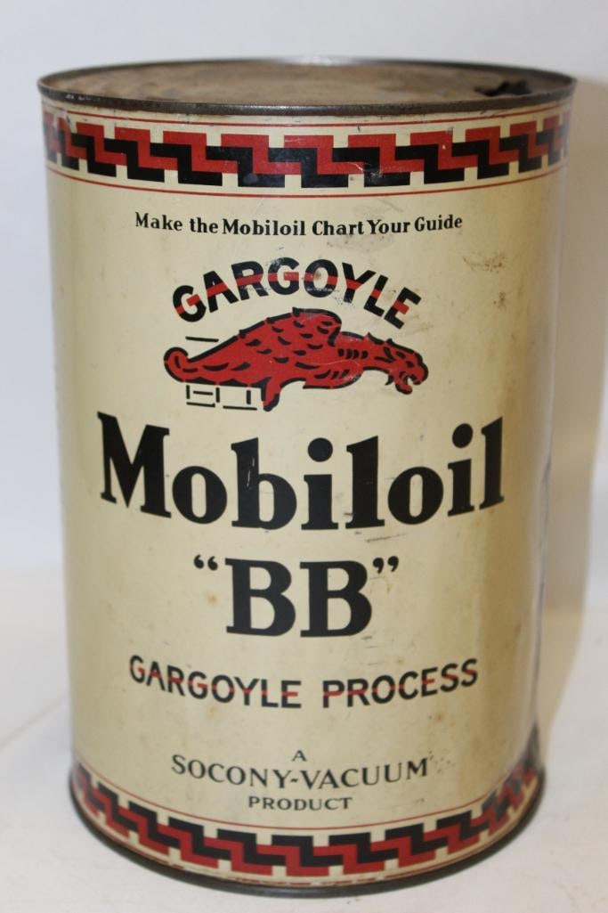 Mobil Gargoyle BB Socony Metal 5 Quart Motor Oil Can (1 of 5)