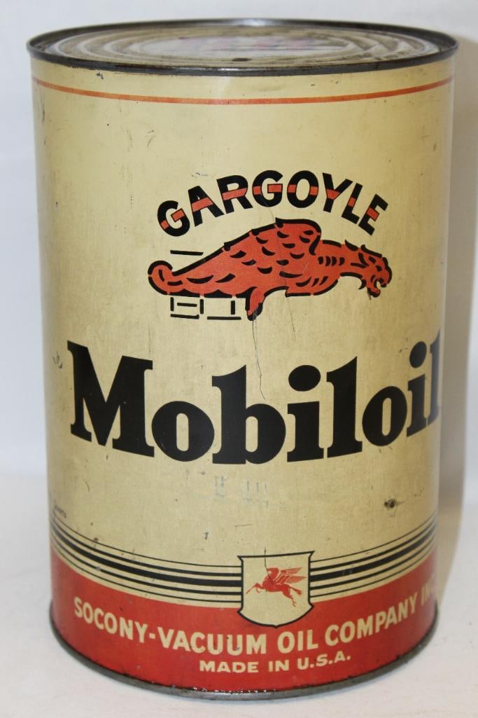 Mobil Gargoyle Socony Metal 5 Quart Motor Oil Can (1 of 4)