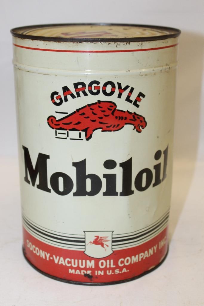 Mobil Gargoyle Socony Metal 5 Quart Motor Oil Can (1 of 4)