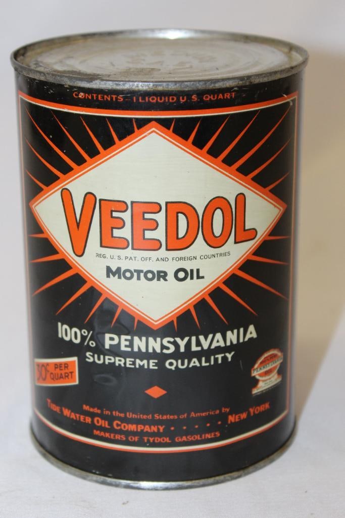 Veedol Metal 1 Quart Motor Oil Can (1 of 4)