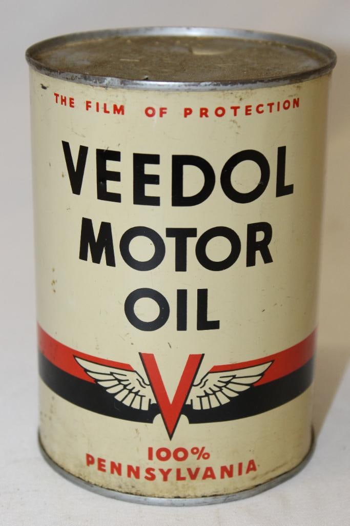 Veedol Metal 1 Quart Motor Oil Can (1 of 3)
