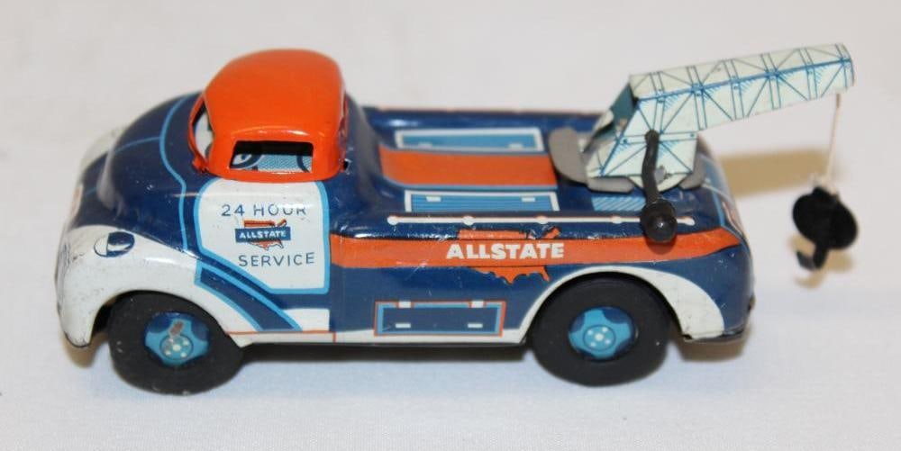Line Mar Tin Allstate Service Tow Truck Toy (1 of 4)