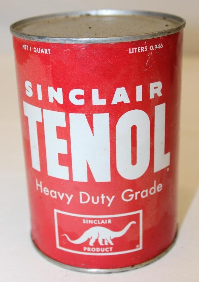 Sinclair Tenol Heavy Duty Grade Metal One Quart Oil Can (1 of 3)
