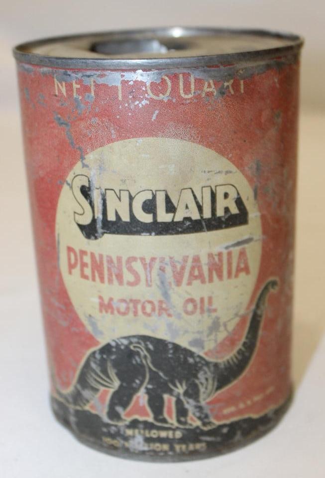 Sinclair Pennsylvania Metal One Quart Motor Oil Can (1 of 3)
