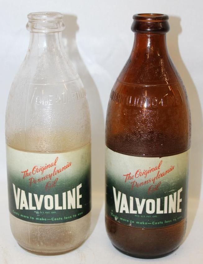 Group of 2 Valvoline 1 Quart Motor Oil Bottles (1 of 3)