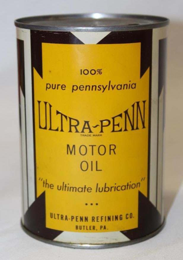Ultra-Penn Metal 1 Quart Motor Oil Can (1 of 3)