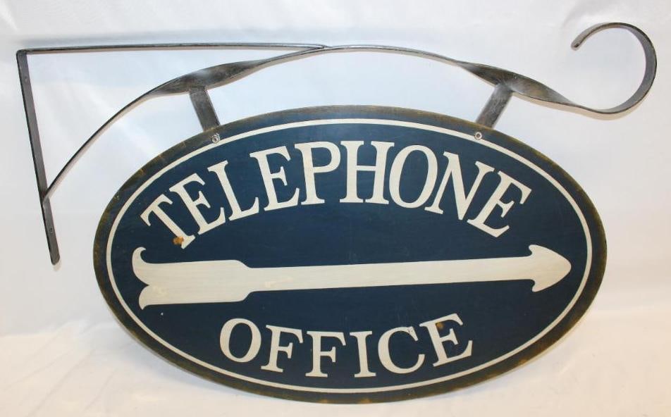 Telephone Office Hanger Sign with Bracket (1 of 6)