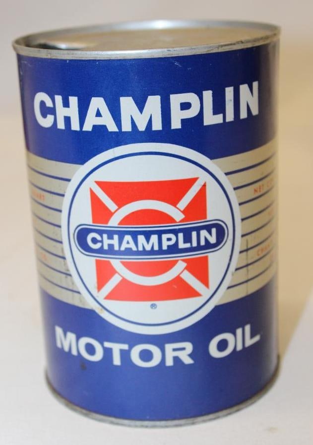 Champlin Metal 1 Quart Motor Oil Can (1 of 4)