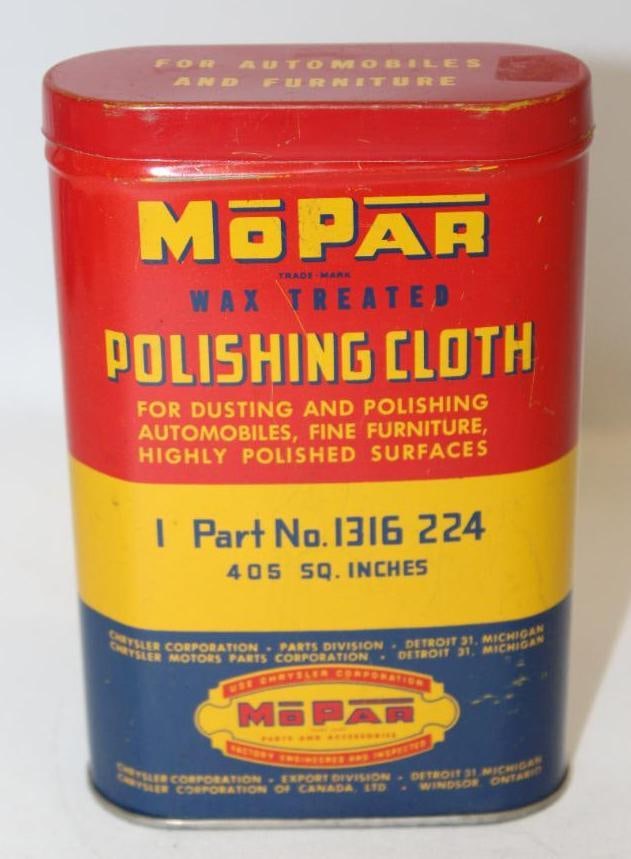 Mopar Advertising Polishing Cloth Tin Can (1 of 4)