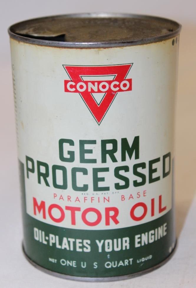 Conoco Germ Processed Metal 1 Quart Motor Oil Can (1 of 4)