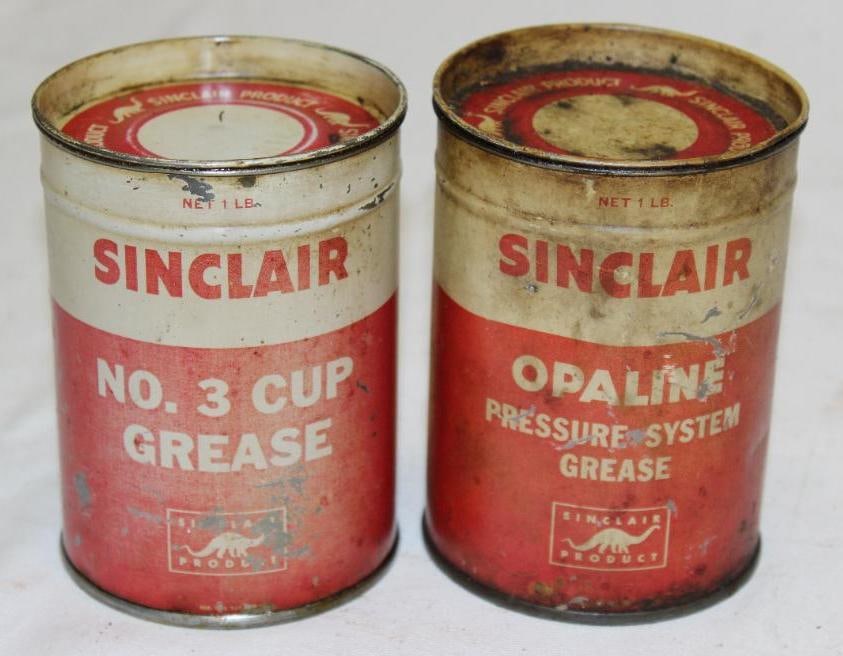 Group of 2 Sinclair 1lb Grease Cans (1 of 2)