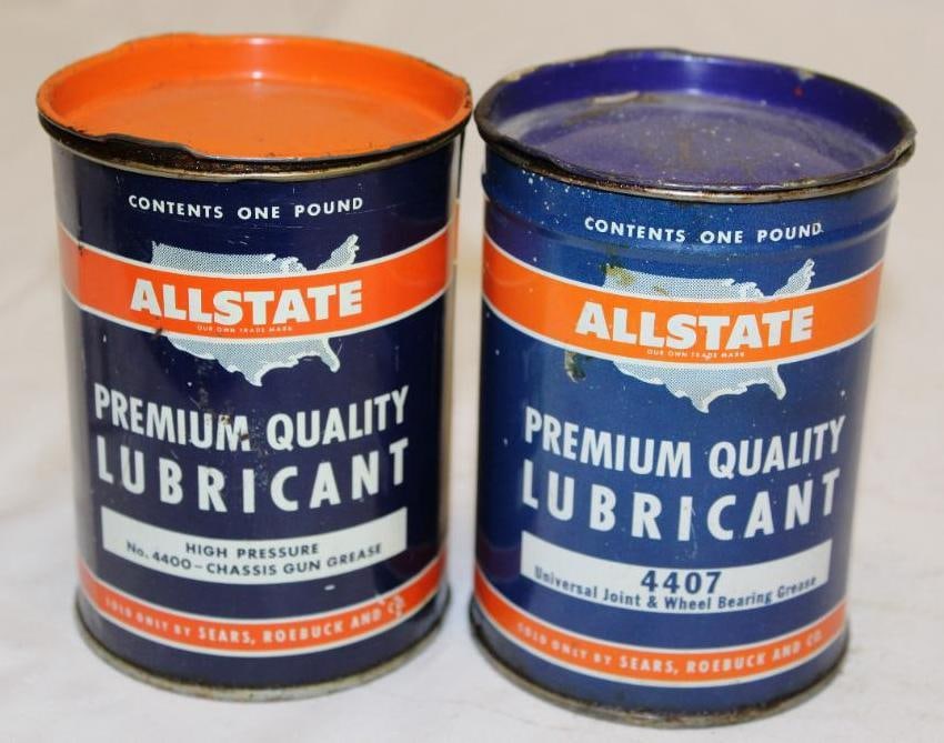 Group of 2 Allstate 1lb Grease Cans (1 of 2)