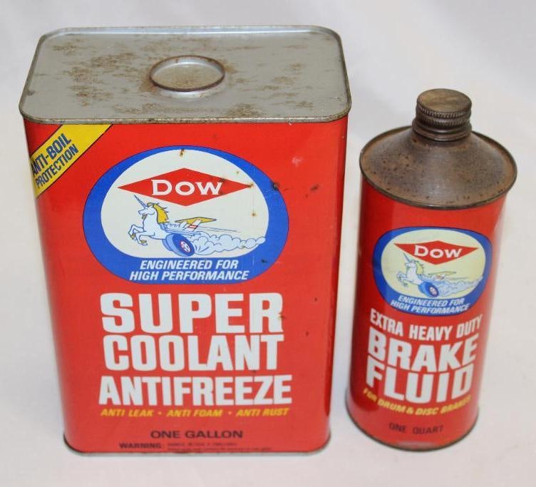 Dow Antifreeze And Brake Fluid Cans Auction