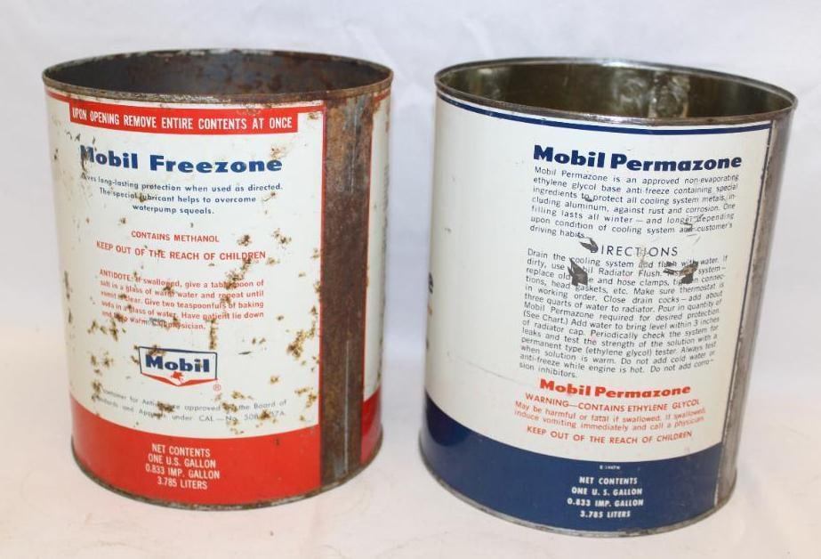 Group of 2 Mobil 1 Gallon Antifreeze Cans (1 of 2)