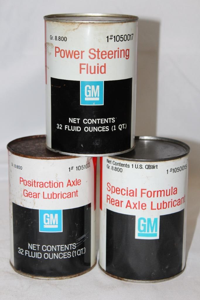 Group of 3 Gm General Motors Metal 1 Quart Motor Oil Cans (1 of 4)
