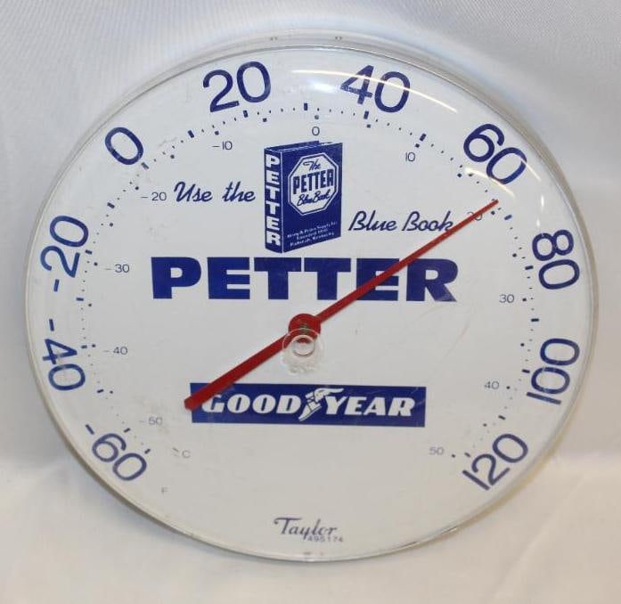 Goodyear Tires Petter Supply Round Dial Advertising Thermometer (1 of 4)