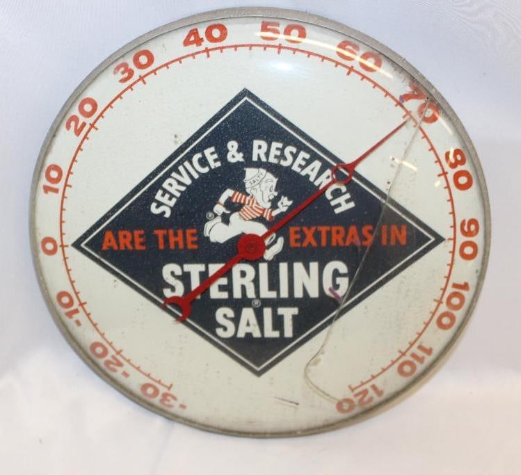 Sterling Salt Round Dial PAM Advertising Thermometer (1 of 5)