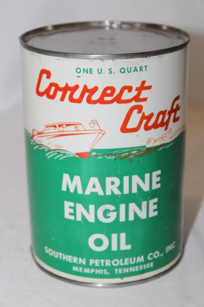 Graphic Correct Craft Marine Engine Oil Metal 1 Quart Can (1 of 5)