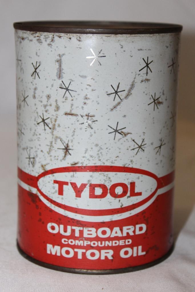 Tydol Outboard Compounded Motor Oil Metal 1 Quart Can (1 of 4)