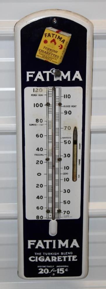 Fatima Turkish Cigarette Porcelain Advertising Thermometer (1 of 8)