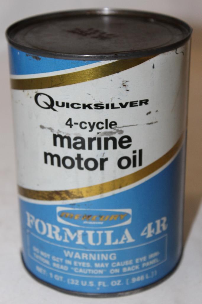 Mercury Marine Quicksilver 4 Cycle Marine Formula 4R Metal 1 Quart Can (1 of 4)