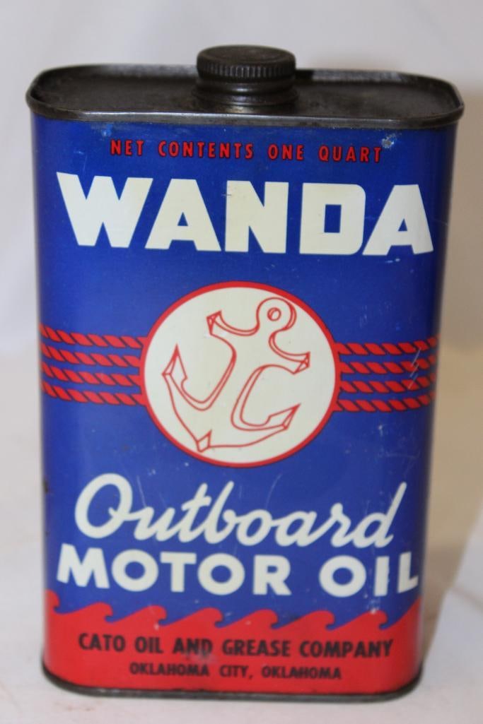 Cato Wanda Outboard Flat Metal Motor Oil Can (1 of 4)